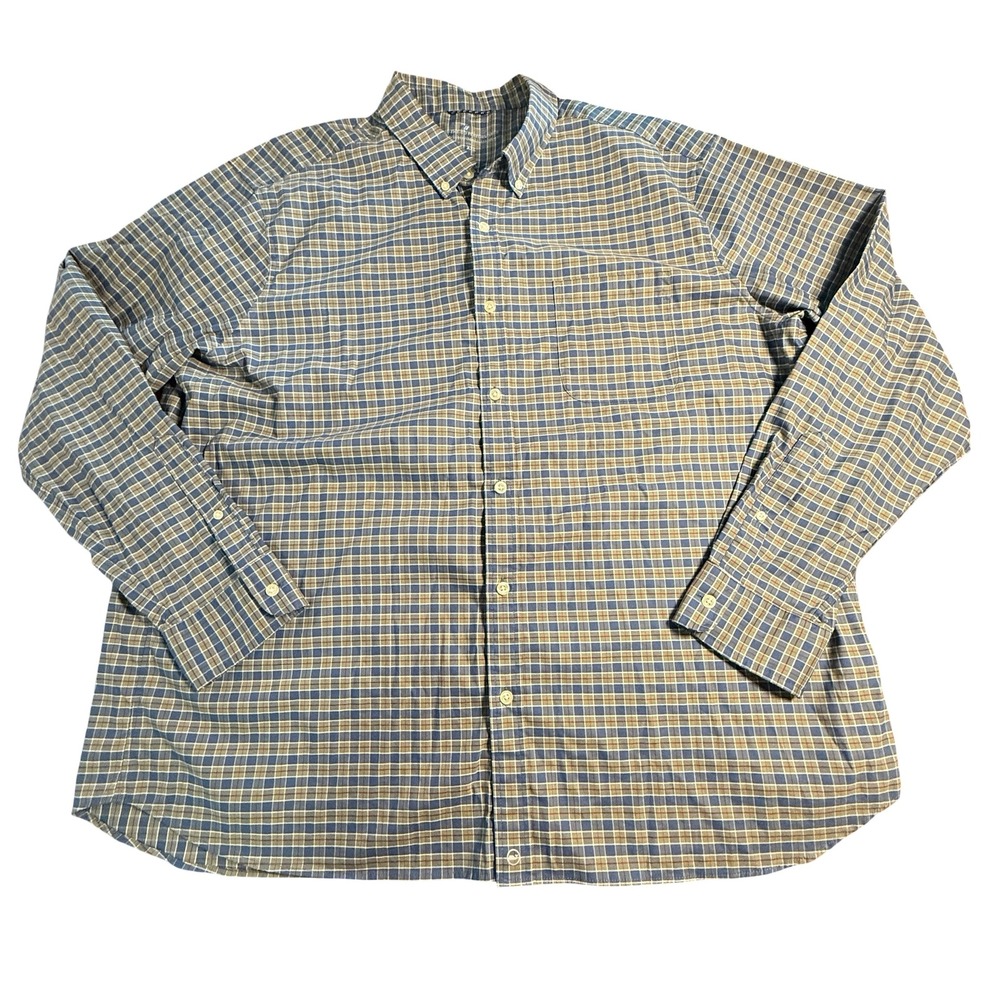 Vineyard Vines Mens XXL On-The-Go Performance Check Shirt Blue Green 1W011160 BR